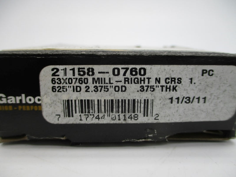 GARLOCK KLOZURE 21158-0760 63X0760 NSMP