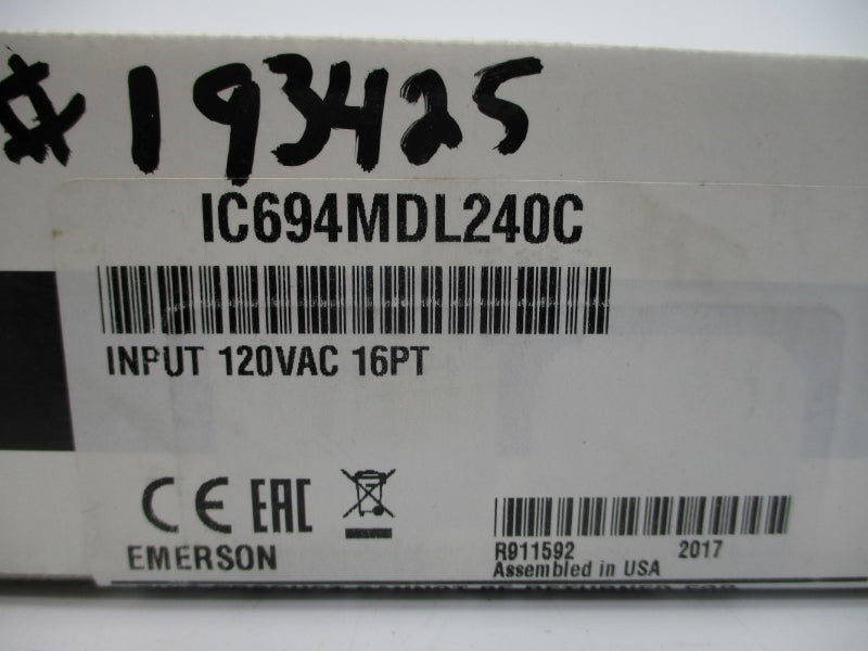 EMERSON IC694MDL240C 120VAC NSFS