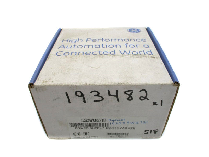 GENERAL ELECTRIC IC694PWR321B 120/240VAC NSFS