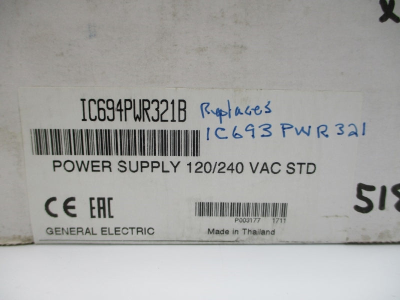 GENERAL ELECTRIC IC694PWR321B 120/240VAC NSFS