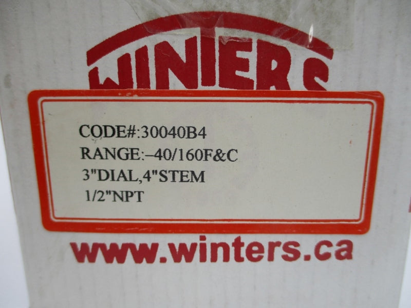 WINTERS 30040B4 -40/160'F&C 1/2" STEM4 NSMP