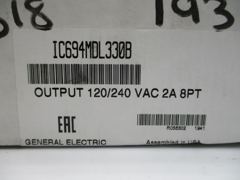 GENERAL ELECTRIC IC694MDL330B 120/240VAC 2A NSFS