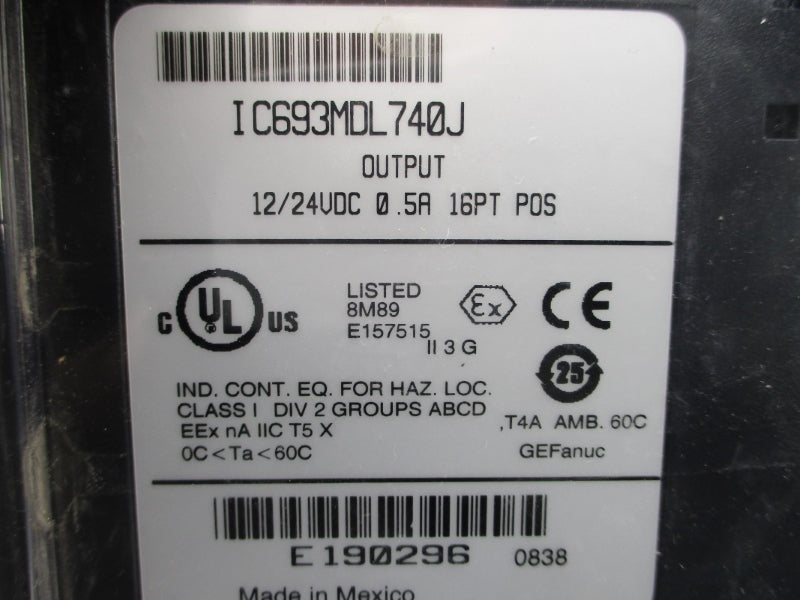 FANUC IC693MDL740J 12/24VDC 0.5A NSFS