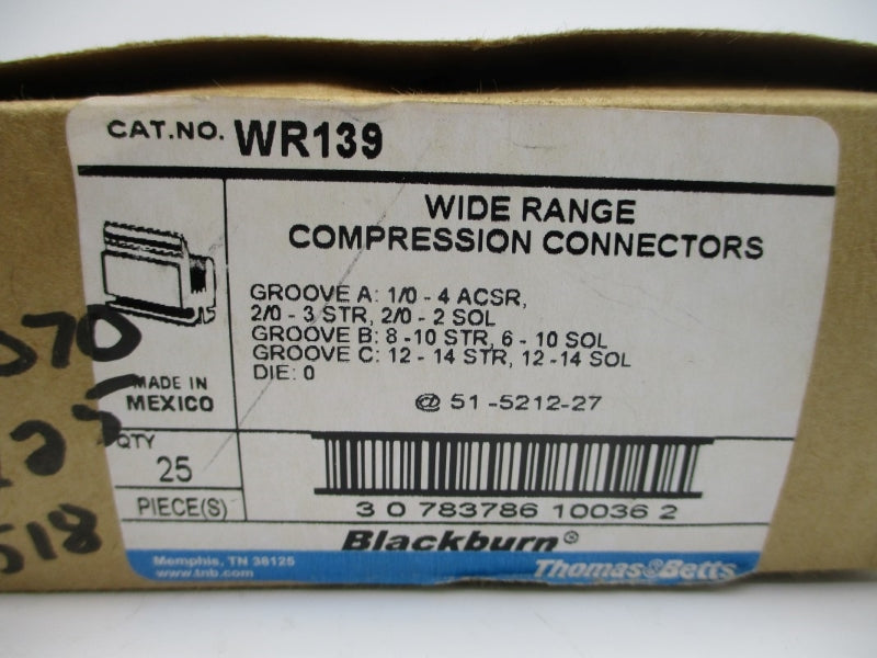 THOMAS & BETTS WR139 (PKG OF 25) NSMP
