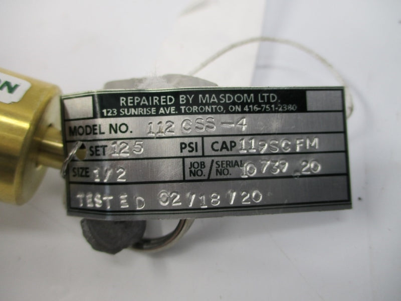 KINGSTON 112CSS-4 125PSI 1/2" REMAN