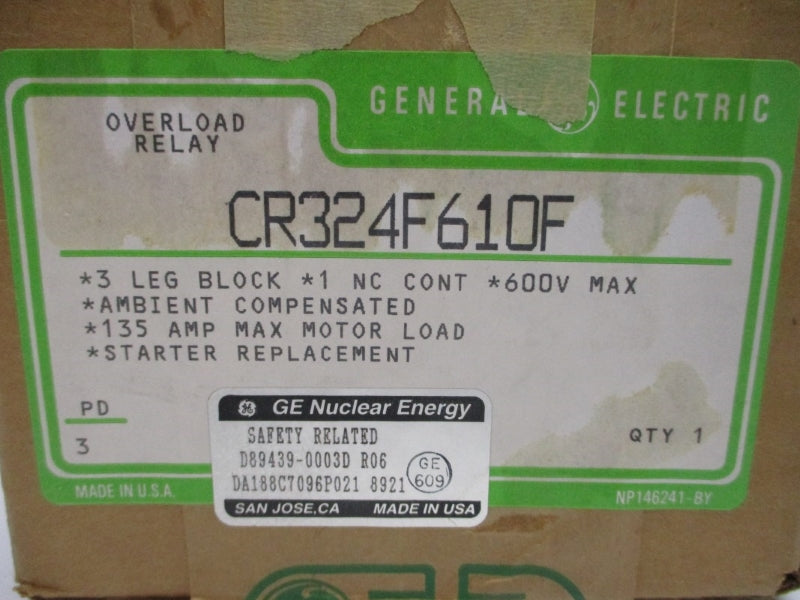 GENERAL ELECTRIC CR324F610F 600V 135A NSMP