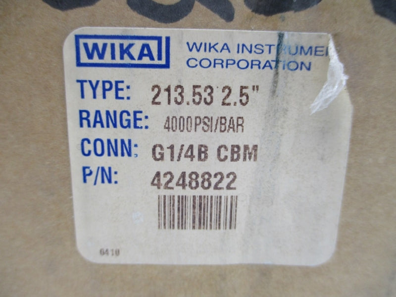 WIKA 4248822 4000PSI 2.5" NSMP