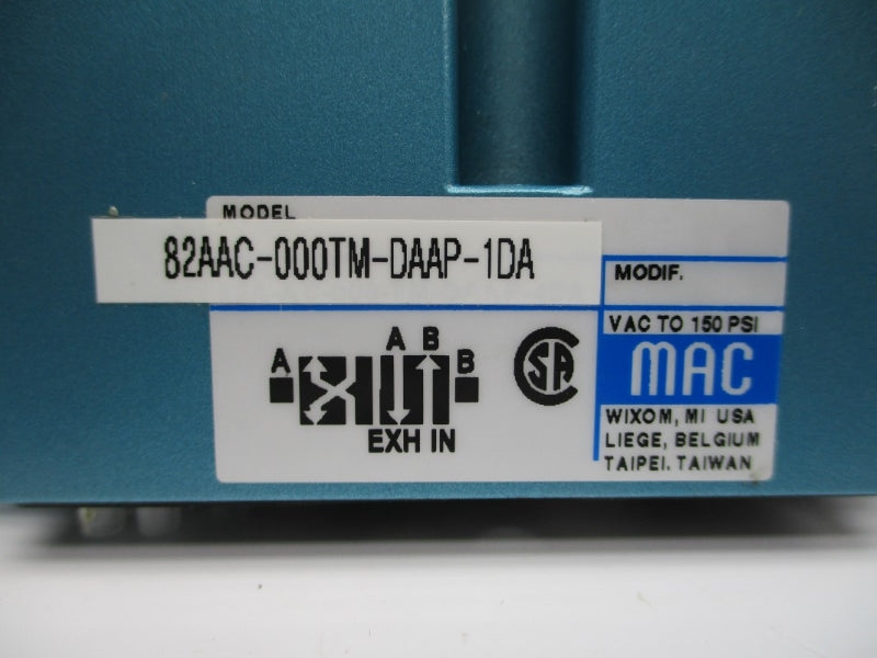 MAC 82AAC-000TM-DAAP-1DA 110/120V 150PSI NSMP