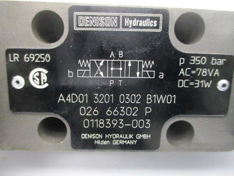 DENISON HYDRAULICS A4D0132010302B1W01 026-66302-P 115V NSMP