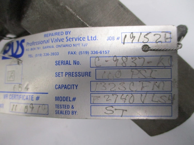FARRIS INDUSTRIES F2740UL/S4 102PSI REMAN