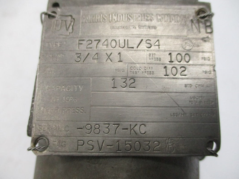 FARRIS INDUSTRIES F2740UL/S4 102PSI REMAN