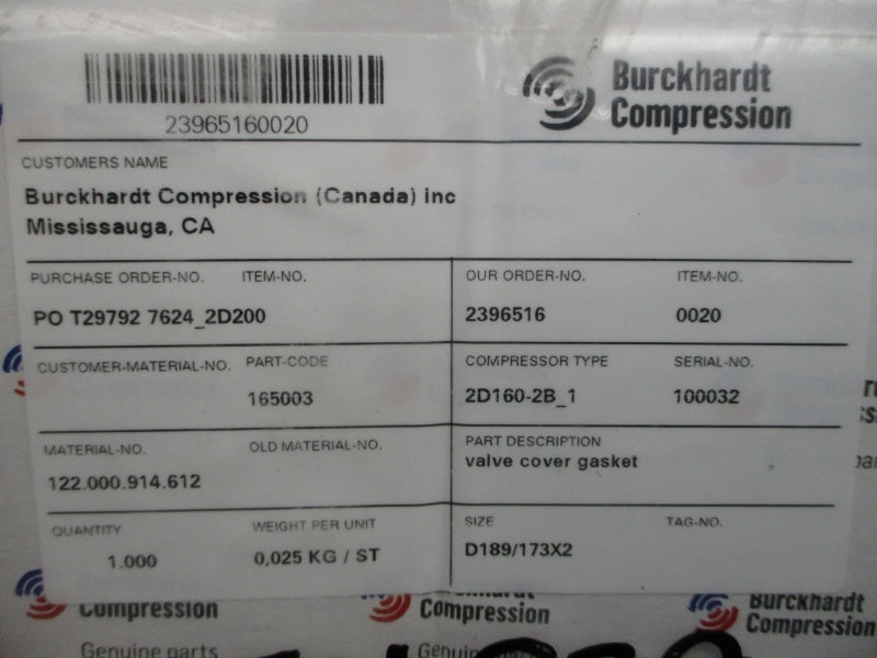 BURCKHARDT 122.000.914.612 NSMP