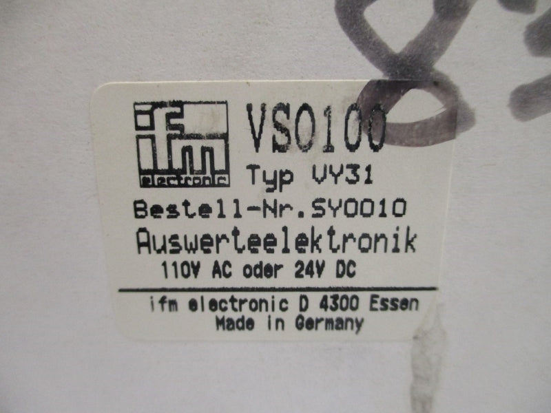 IFM EFECTOR VS0100-VY31 SY0010 110VAC NSMP