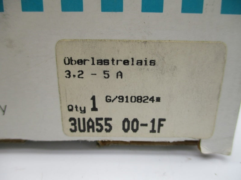 SIEMENS 3UA5500-1F 600VAC 3.2-5A NSMP