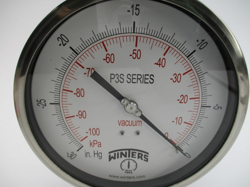WINTERS P3S6075-S 0-30"HG 6" NSMP