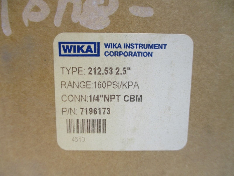 WIKA 7196173 160PSI 2.5" NSMP