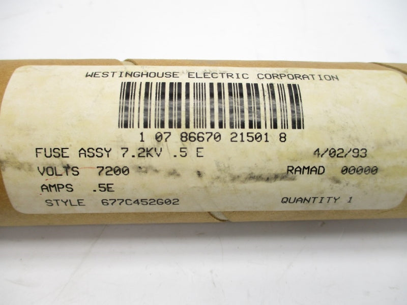 WESTINGHOUSE 677C452G02 7200V .5EA NSMP