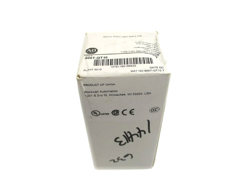 ALLEN BRADLEY 800T-QT10 SER. T 120VAC/DC (WH) NSFS