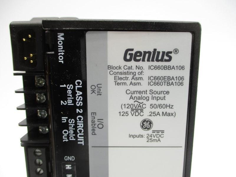 GE GENIUS IC660BBA106 115VAC .25A NSMP