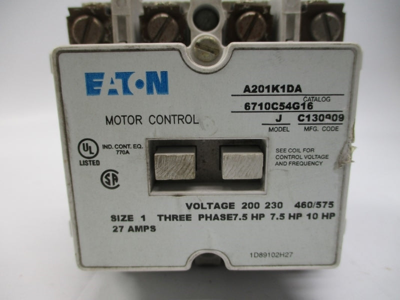 EATON A201K1DA 110/120V 27A NSNP