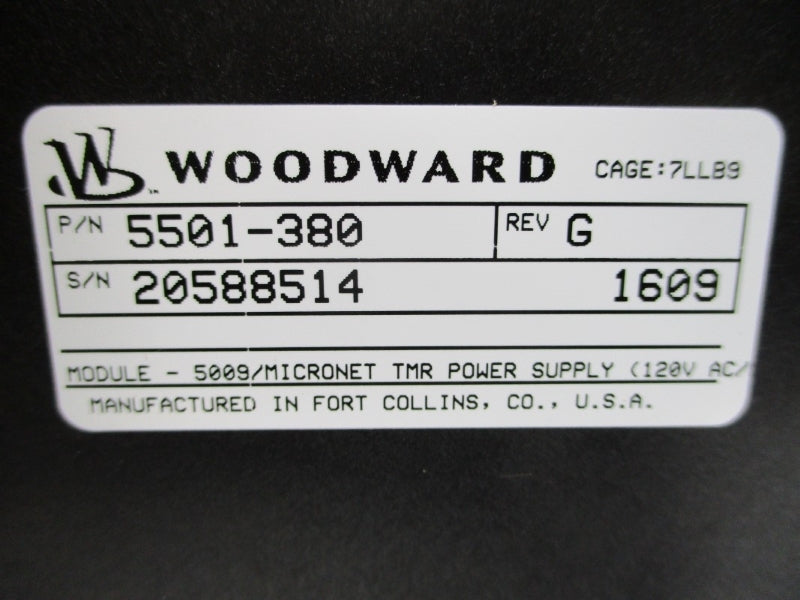 WOODWARD 5501-380 5009/TMR 120VAC 13A NSNP