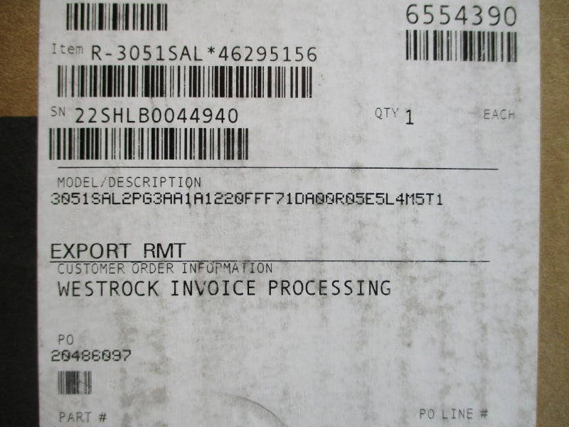 ROSEMOUNT 3051SAL2PG3AA1A1220FFF71DA00R05E5L4M5T1 10.5-42.4VDC 36PSI NSMP