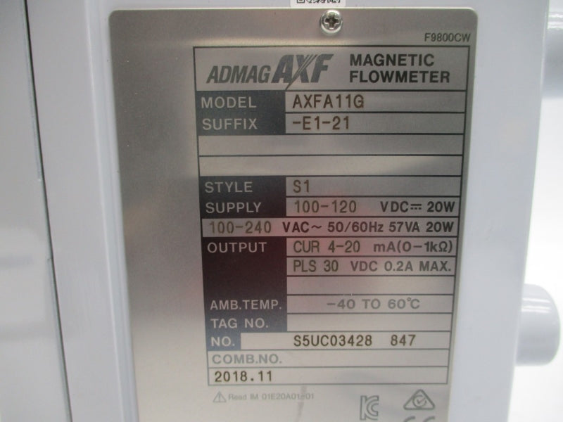 YOKOGAWA AXFA11G-E1-21 100-240VAC 0.2A NSNP