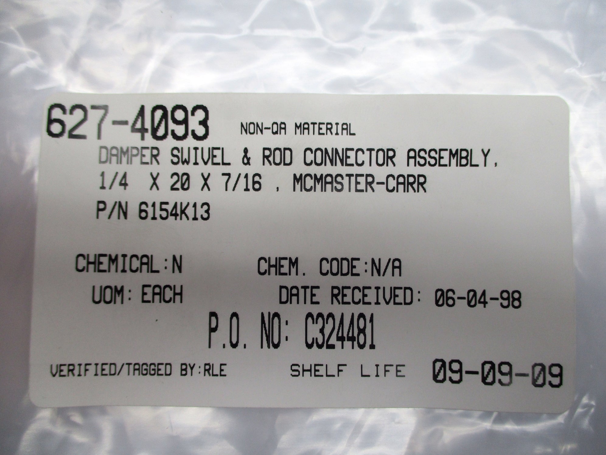 MCMASTER-CARR 6154K13 (PKG OF 10) NSMP