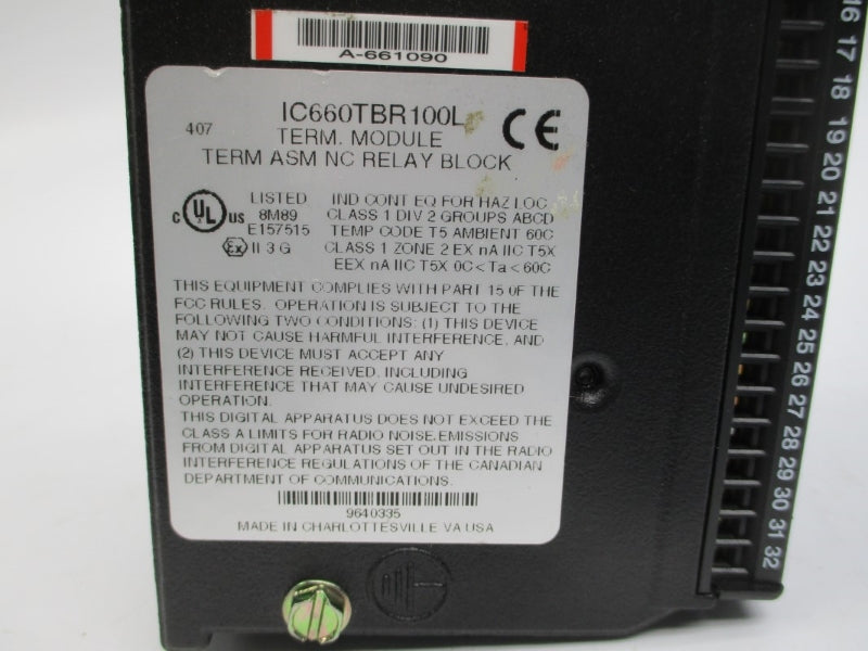 FANUC IC660EBR100M IC660TBR100L UNMP