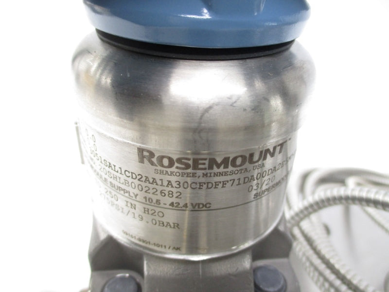 ROSEMOUNT 3051SAL1CD2AA1A30CFDFF71DA00DA2E5M5HR5 10.5-42.4VDC 275PSI NSNP