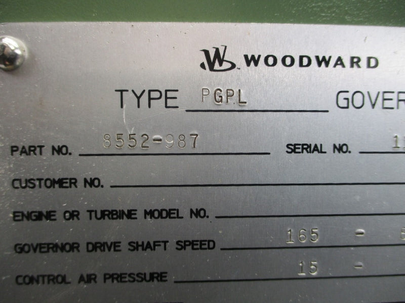 WOODWARD 8552-987 PGPL NSNP