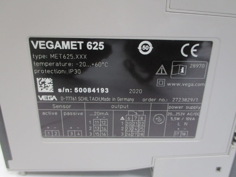 VEGA MET625.XXX VEGAMET625 20-253VAC/DC NSMP