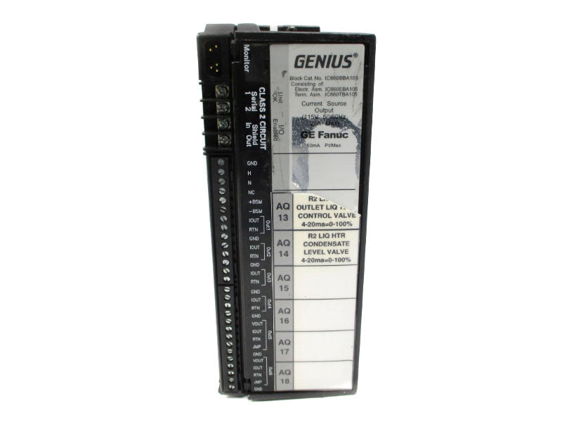 GENIUS GE FANUC IC660BBA105 115V .25A NSNP