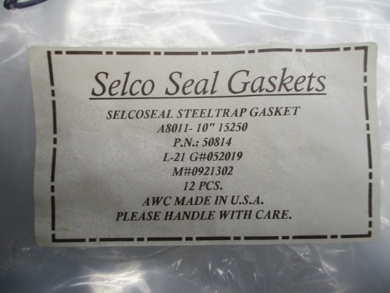 SELCO SEAL GASKETS A8011-10" 15250 50814 (PKG OF 12) NSMP