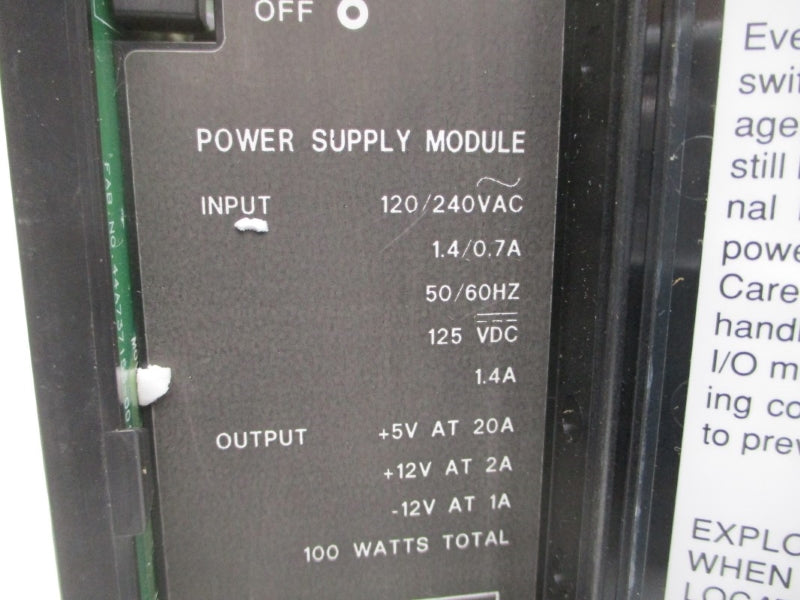 GE FANUC IC697PWR711H 120/240VAC 20A NSNP