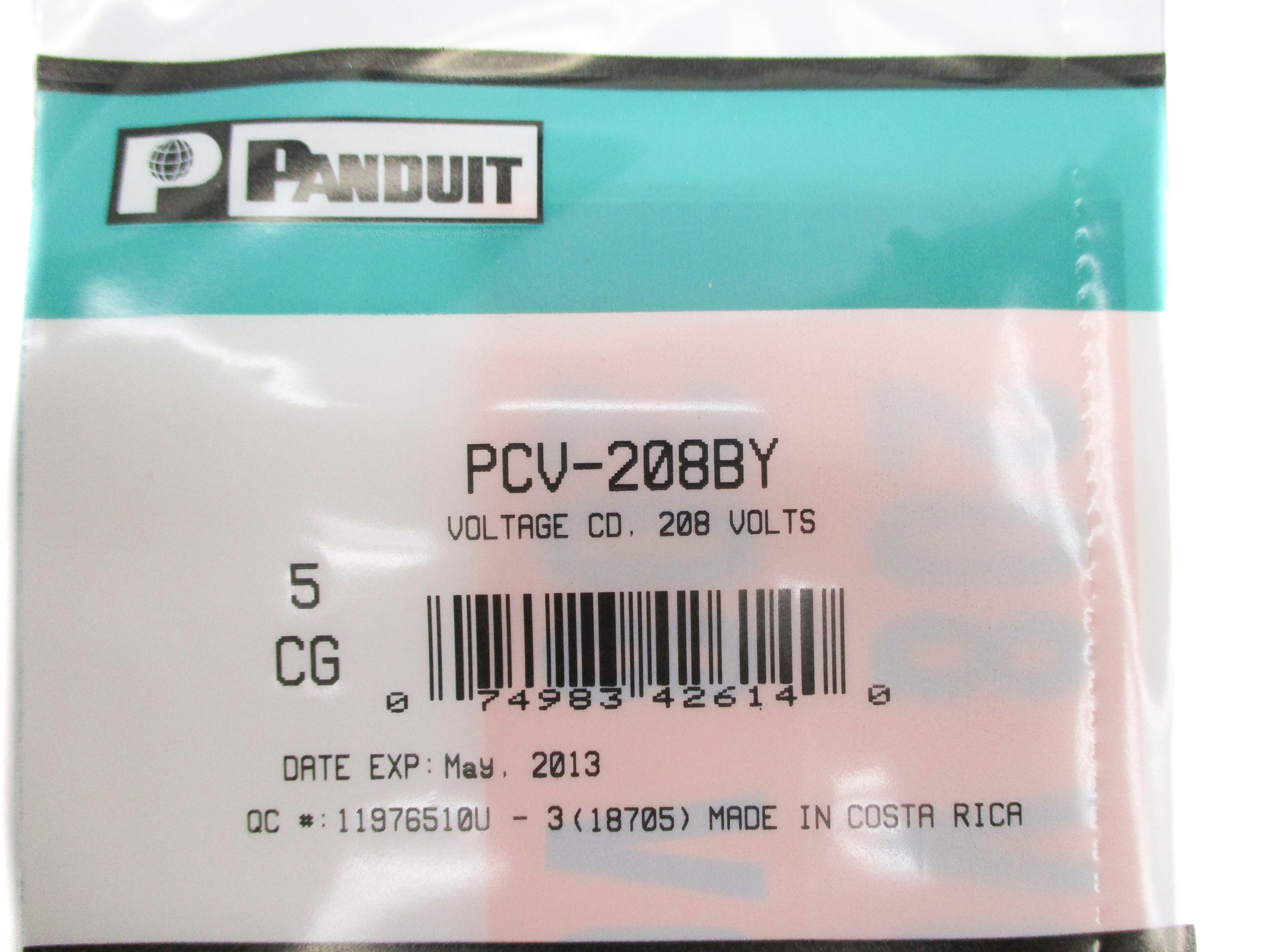 PANDUIT PCV-208BY (PKG OF 5) NSMP