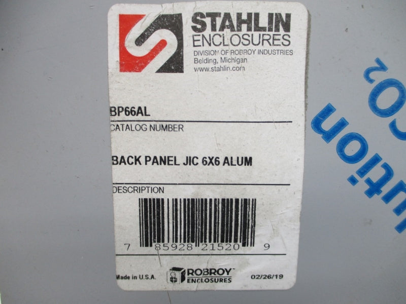STAHLIN ENCLOSURES BP66AL UNMP