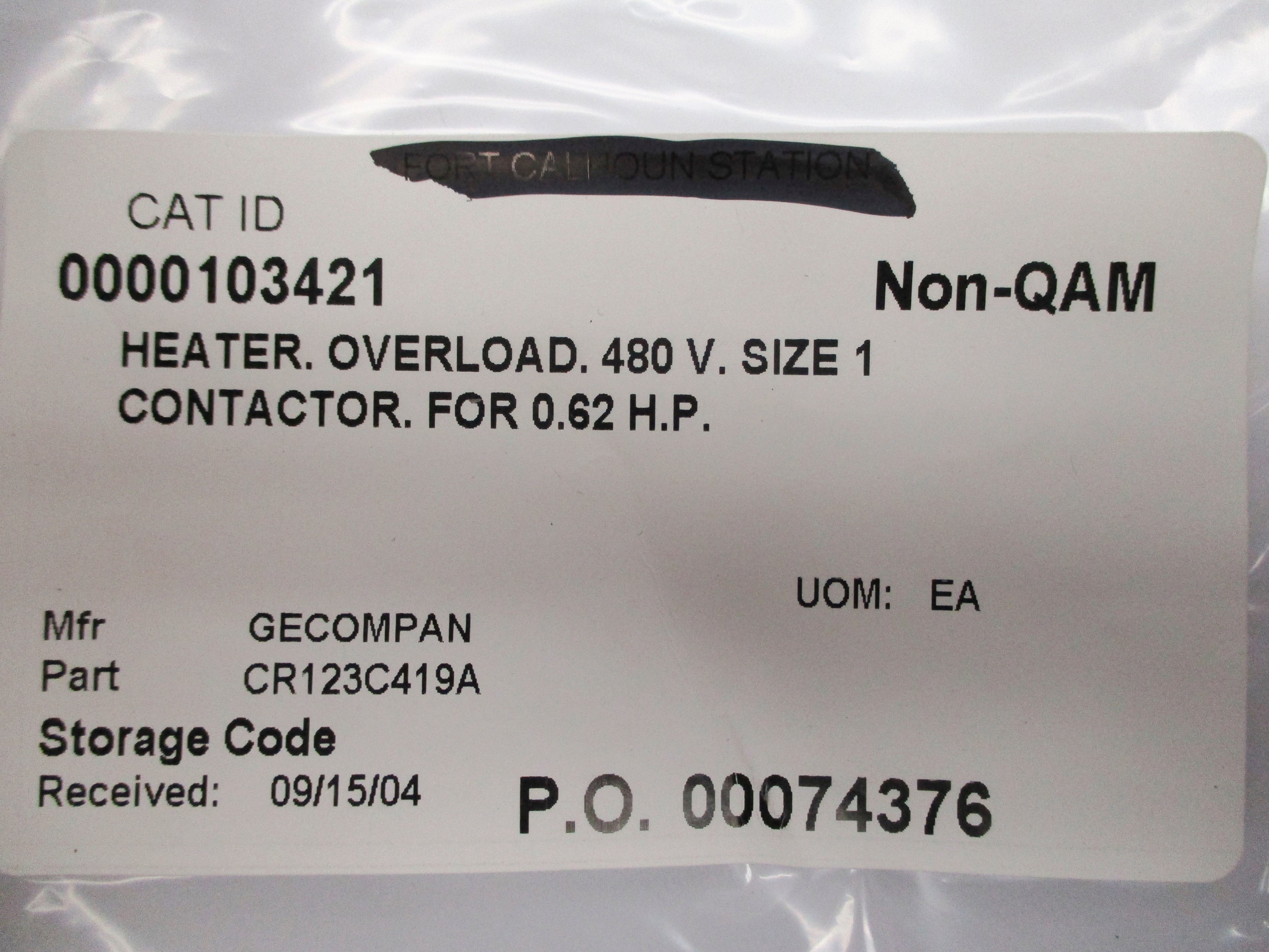 GENERAL ELECTRIC CR123C419A NSNP