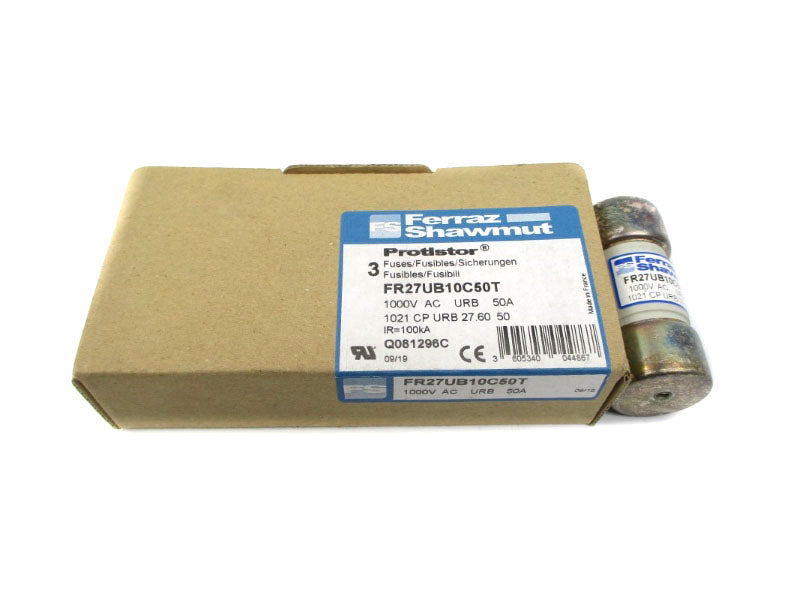 FERRAZ SHAWMUT FR27UB10C50T 1000VAC 50A (PKG OF 3) NSMP