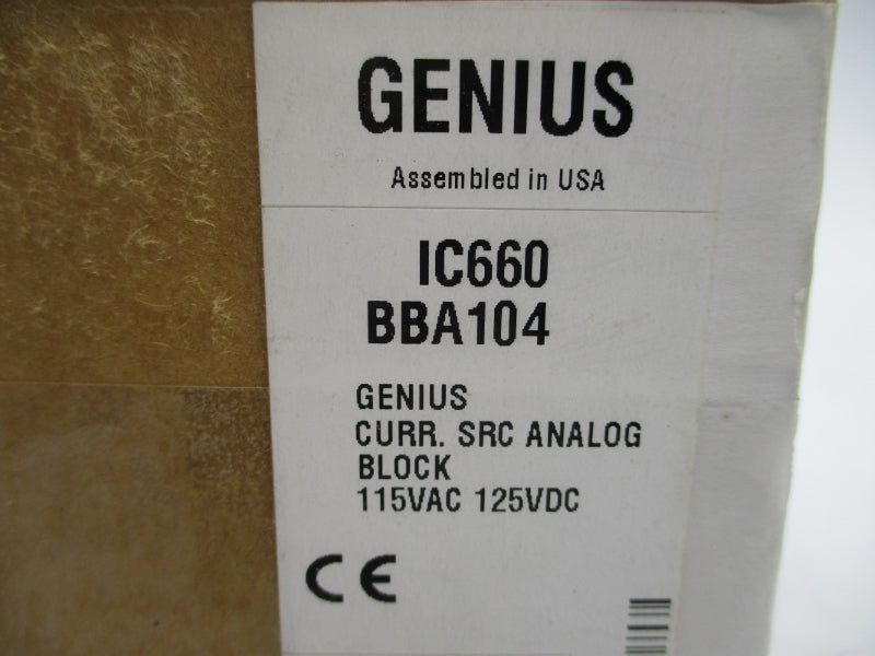 GENIUS IC660BBA104 115VAC .25A NSMP