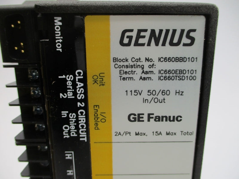 GE FANUC GENIUS IC660BBD101N 115VAC 15A NSMP