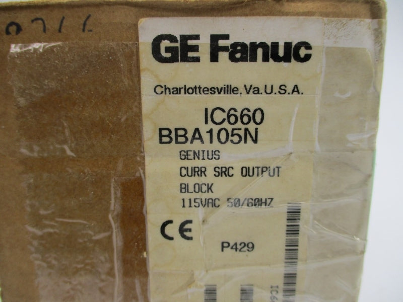 GE FANUC GENIUS IC660BBA105N 115VAC .25A NSMP