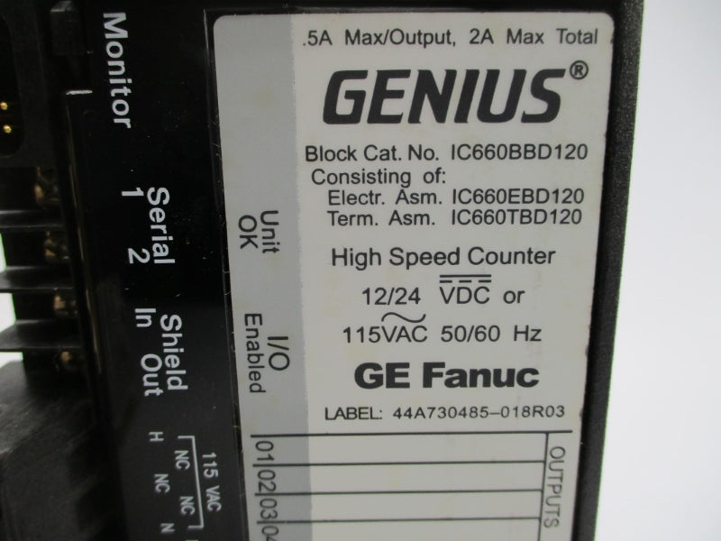 GE FANUC GENIUS IC660BBD120K 115VAC NSMP