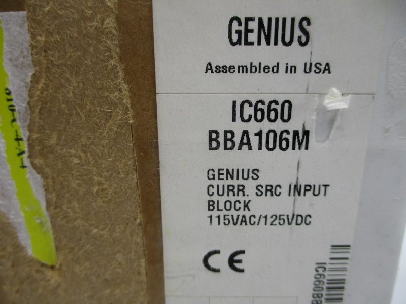 GENIUS IC660BBA106M 115VAC .25A NSMP