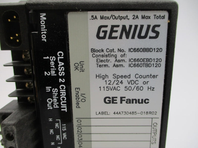 GE FANUC GENIUS IC660BBD120L 115VAC NSMP