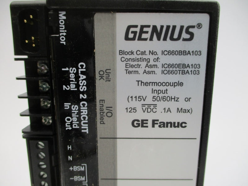 GE FANUC GENIUS IC660BBA103SCC 115VAC .1A NSMP