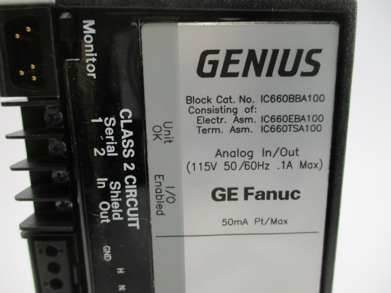 GE FANUC GENIUS IC660BBA100 115V .1A NSNP