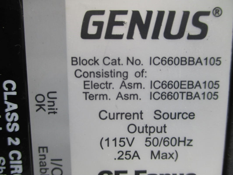 GE FANUC GENIUS IC660BBA105 115V .25A UNMP