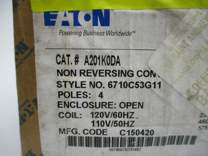 EATON A201K0DA 110/120V 18A NSMP