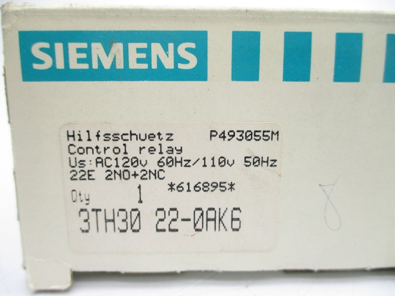 SIEMENS 3TH3022-0AK6 110/120V 16A NSMP